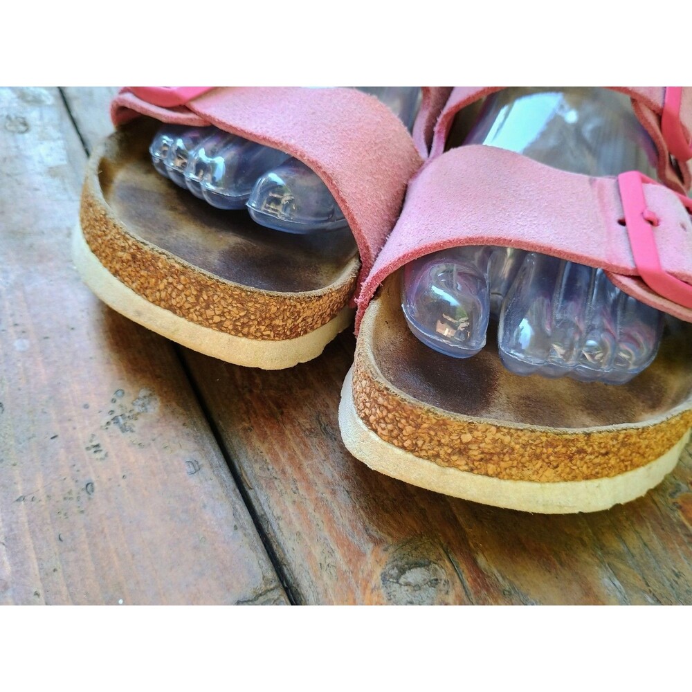 Birkenstock Arizona Womens 40 Sandals Pink Suede Soft Footbed US Women's 9 - Picture 4 of 10